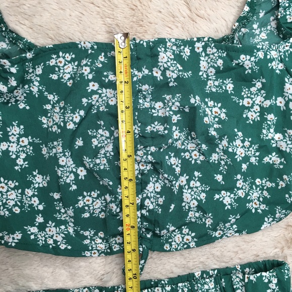 Shein Top and Bottom skirt floral Green Size small - Picture 8 of 13